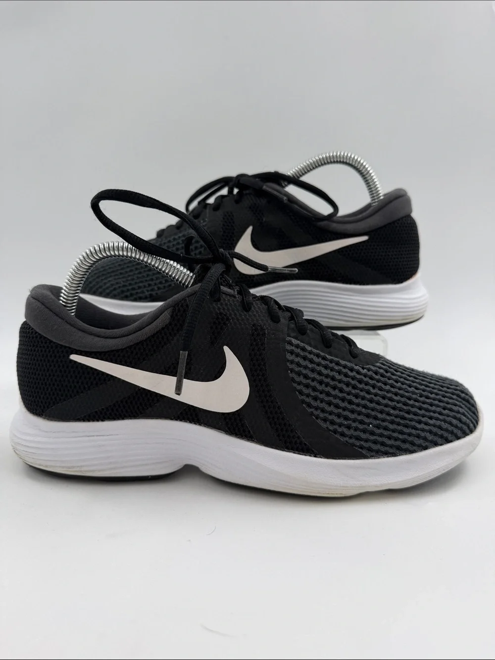 Nike Women's Size 8.0 Revolution 4 Running Shoes  Black/White-Anthracite